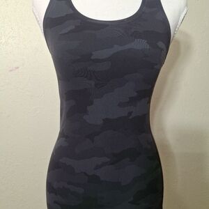 lululemon athletica Black Charcoal Camo Scoop Tank